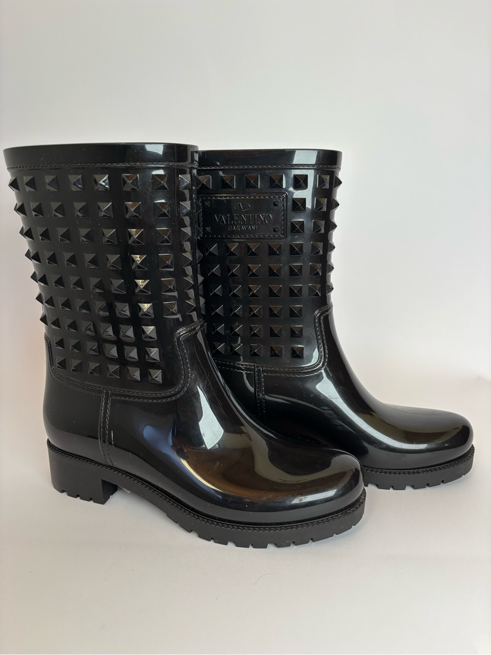 Valentino Garavani Rockstud Rain Boots Black 39